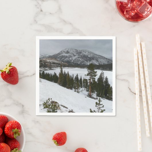 Snowy Ellery Winter Landschaft Serviette (Beispiel)