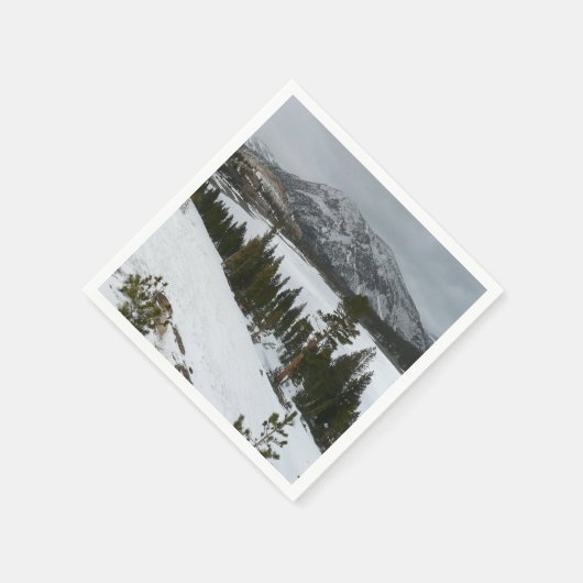 Snowy Ellery Winter Landschaft Serviette (Ecke)