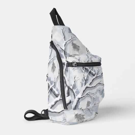 Snowy Environments Camouflage Crossbody Bag (Linke Seite)