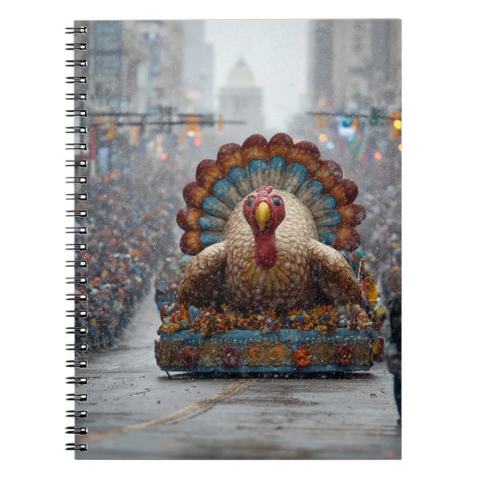 Snowy Erntedank Parade Türkei Notebook Notizblock (Vorderseite)