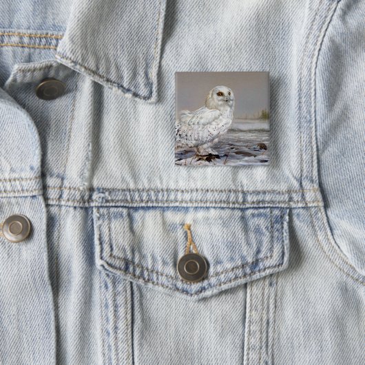 Snowy-Eule Button (Beispiel)