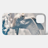 Snowy-Eule, die vom Schnee sich entfernt Case-Mate iPhone Hülle (Rückseite (Horizontal))
