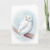 Snowy-Eule Feiertagskarte (Vorderseite)