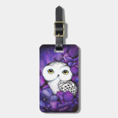 Snowy-Eule Gepäckanhänger (Vorderseite vertikal)