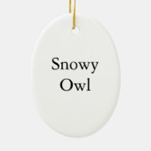 Snowy-Eule, John Audubon Keramik Ornament (Hinten)