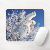 "Snowy-Eule" Mousepad (Mit Mouse)