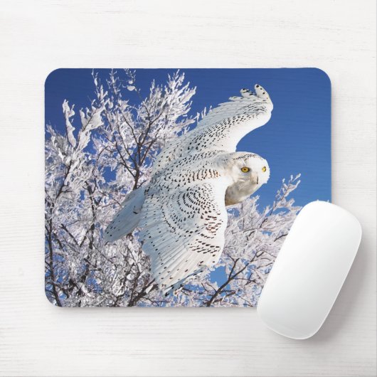 "Snowy-Eule" Mousepad (Mit Mouse)