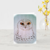 Snowy-Eule Notecards Karte (Gelbe Blume)