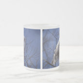 Snowy-Eule - weißer Vogel gegen einen Mattglastasse (Mittel)