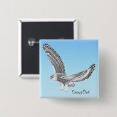 Snowy-Eulen-Button Button (Vorne & Hinten)