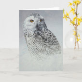 Snowy-Eulen-leere Karte durch Andrew Denman (Gelbe Blume)