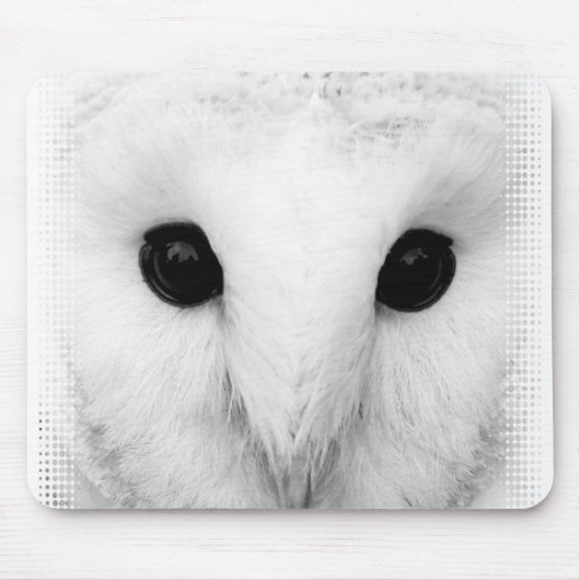 Snowy-Eulen-Mausunterlage Mousepad (Vorne)