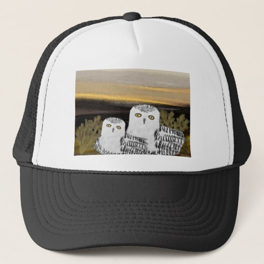 Snowy-Eulen-Sonnenaufgang Truckerkappe (Vorderseite)