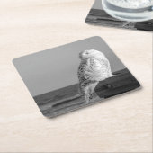 Snowy-Eulen-Untersetzer Rechteckiger Pappuntersetzer (angewinkelt)