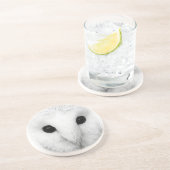 Snowy-Eulen-Untersetzer Sandstein Untersetzer (Seite)