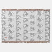 Snowy Evergreen Cotton Throw Blanket Decke (Vorderseite)