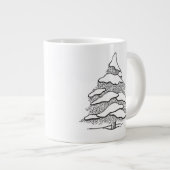 Snowy Evergreen Hot Cocoa Jumbo Tasse (Vorderseite Rechts)