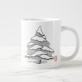 Snowy Evergreen Hot Cocoa Jumbo Tasse (Rechts)