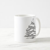Snowy Evergreen Hot Cocoa Klassische Tasse (VorderseiteRechts)