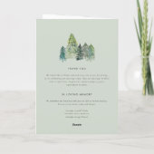 Snowy Evergreen Landscape Winter Wedlet Booklet Programm (Rückseite)