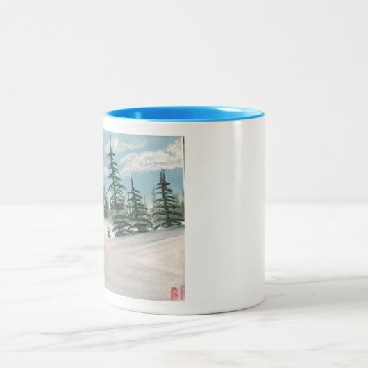 Snowy Evergreen Valley Tasse (Mittel)