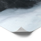 Snowy Faced Border Collie Dog Poster (Ecke)