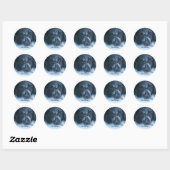 Snowy Faced Border Collie Dog Sticker (Blatt)