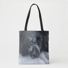 Snowy Faced Border Collie Dog Tasche