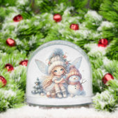 Snowy Fairy & Snowman Holiday Card Schneekugeln (Weihnachten)