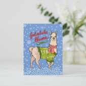 Snowy Falalala Llama Postkarte (Stehend Vorderseite)