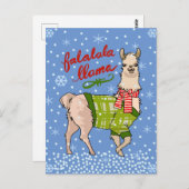 Snowy Falalala Llama Postkarte (Vorne/Hinten)
