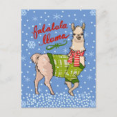 Snowy Falalala Llama Postkarte (Vorderseite)
