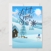 Snowy Family Weihnachtsfeiertag Feiertagskarte (Vorderseite)