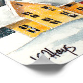 Snowy Farmhouse und Barns Poster (Ecke)