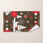 Snowy Festivals Muster Badhandtuch Set (Handtuch)