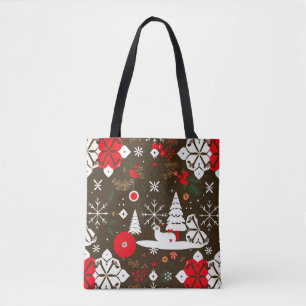 Snowy Festivals Muster Tasche