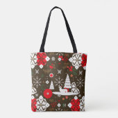 Snowy Festivals Muster Tasche (Rückseite)