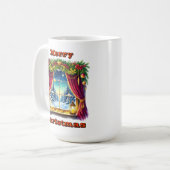 Snowy Festive Window Scene Kaffeetasse (Vorderseite Links)