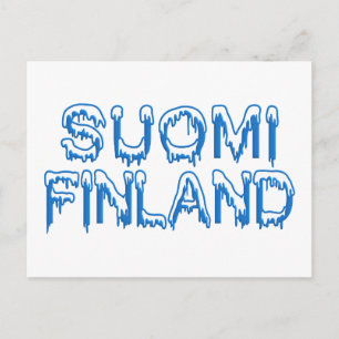 Snowy Finland Postcard, anpassen Postkarte