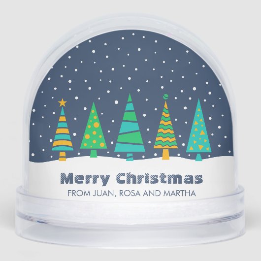 Snowy Fir Trees Snow Globe Schneekugeln (Vorderseite)
