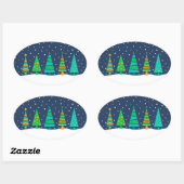Snowy Fir Trees Stickers (Blatt)