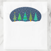Snowy Fir Trees Stickers (Tasche)