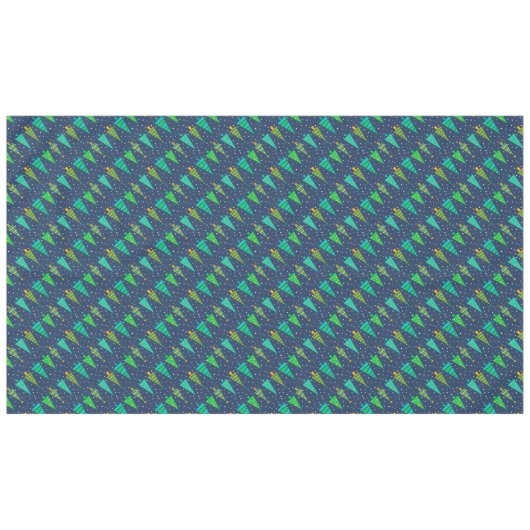 Snowy Fir Trees Tablecloth Tischdecke (Vorderseite (Horizontal))