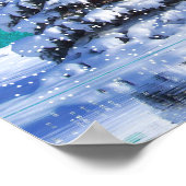 Snowy Flurry Tree Poster (Ecke)