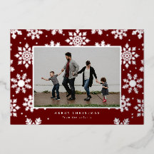 Snowy Foiled Pressed Fotokarte