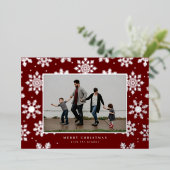 Snowy Foiled Pressed Fotokarte Folien Feiertagskarte (Stehend vorne)