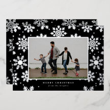 Snowy Foiled Pressed Fotokarte