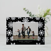 Snowy Foiled Pressed Fotokarte Folien Feiertagskarte (Stehend vorne)