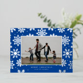 Snowy Foiled Pressed Fotokarte Folien Feiertagskarte (Stehend vorne)