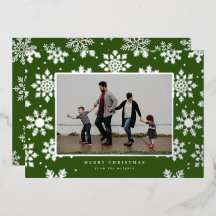 Snowy Foiled Pressed Fotokarte